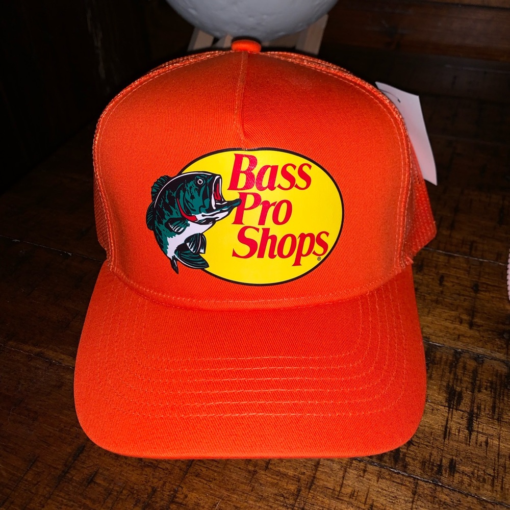 NWT Orange Bass Pro Shop Cap